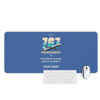 Thumbnail for Boeing 767-400ER - Original + Name - Desk Mat - Blue