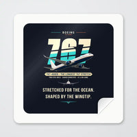 Thumbnail for Boeing 767-400ER - Original - Square Sticker - Peel