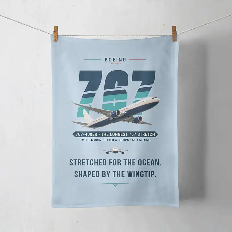 Boeing 767-400ER - Original - Towel - Light Blue