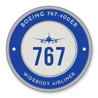 Thumbnail for Boeing 767-400ER Patches - Circle - Royal White