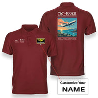 Thumbnail for Boeing 767-400ER - Poster - Double-Side Polo - Red + Name