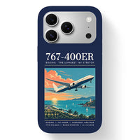 Thumbnail for Boeing 767-400ER - Poster - MagSafe iPhone 17 Pro - Navy Blue