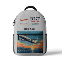 Thumbnail for Boeing 777-200ER - 3D Backpack - White + Name