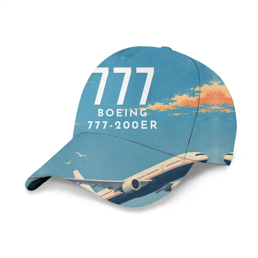 Boeing 777-200ER 3D All-Over Print Clothing - Cap - 3D
