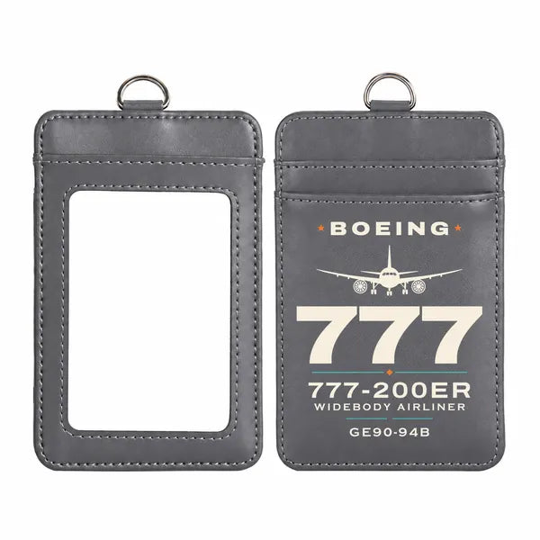 Boeing 777-200ER - Heritage - ID Card Holder - Gray