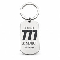 Thumbnail for Boeing 777-200ER - Key Chain - Tag - Silver