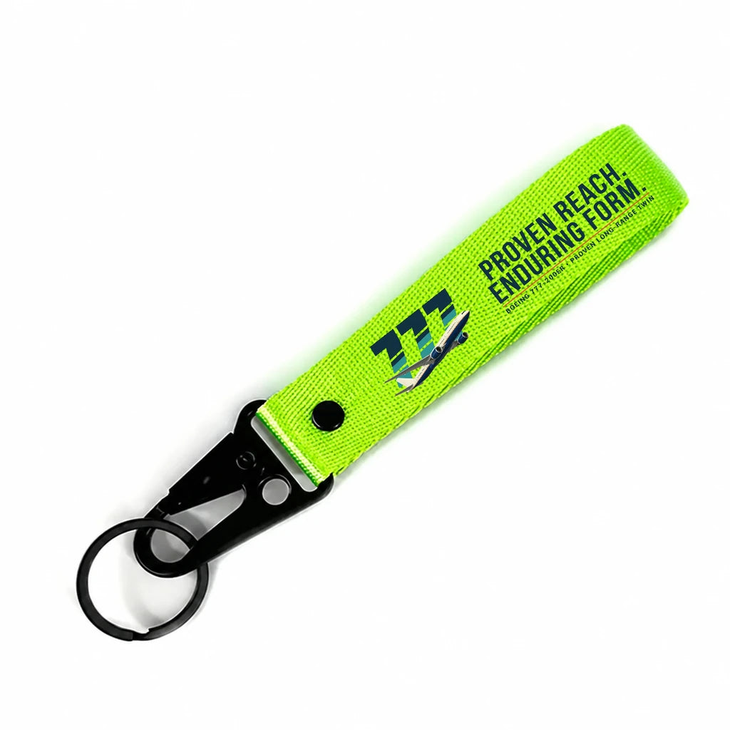 Boeing 777-200ER Hawk-Shaped Key Chains - Light Green - Original
