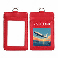 Thumbnail for Boeing 777-200ER - Poster - ID Card Holder - Red