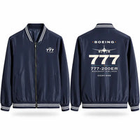 Thumbnail for Boeing 777-200ER Stylish Jackets - Baseball Collar - Heritage - Navy Blue