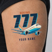 Thumbnail for Boeing 777-200ER - Tattoo - Cartoon + Name - Man