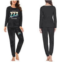 Thumbnail for Boeing 777-200ER - Women Pajamas - Original Chest + Name - Black