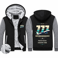 Thumbnail for Boeing 777-200ER Zipped Sweatshirts - Original - Black & Gray