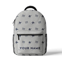Thumbnail for Boeing 777-200LR - 3D Backpack - 3D Pattern + Name - White
