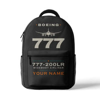 Thumbnail for Boeing 777-200LR - 3D Backpack - Heritage + Name - Gray