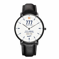 Thumbnail for Boeing 777-200LR - Classic - White - Slim Leather - Black and Black Leather Strap