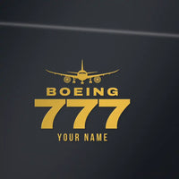 Thumbnail for Boeing 777-200LR - Heritage Die-Cut - Gold + Name - Die-Cut - Close-up