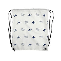 Thumbnail for Boeing 777-200LR - Drawstring Bag - 3D Pattern - White