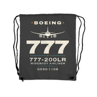Thumbnail for Boeing 777-200LR - Drawstring Bag - Heritage - Gray