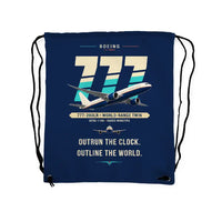 Thumbnail for Boeing 777-200LR - Drawstring Bag - Original - Dark Blue