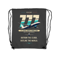 Thumbnail for Boeing 777-200LR - Drawstring Bag - Original - Gray