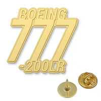 Thumbnail for Boeing 777-200LR - Hollow Pin - Tag - Gold