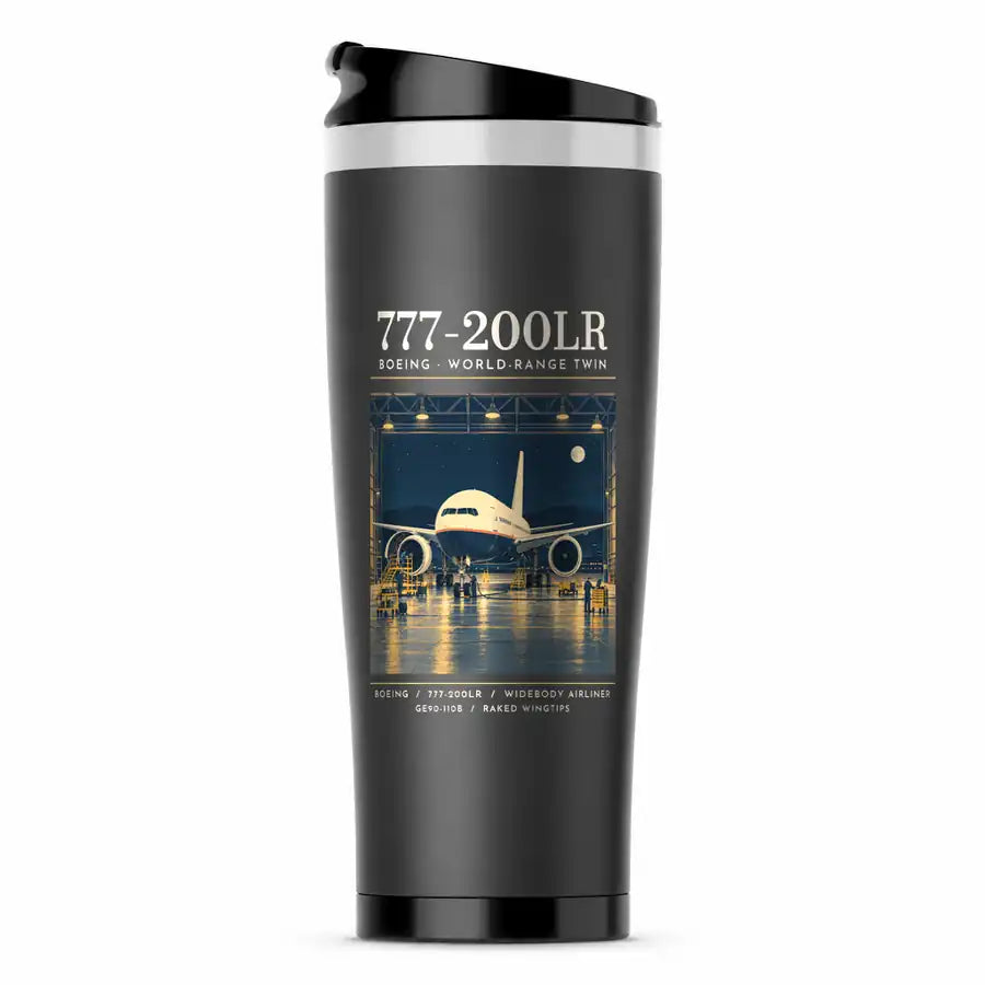 Boeing 777-200LR - Poster - Stainless Steel (No Holder) - Gray