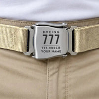 Thumbnail for Boeing 777-200LR - Seat Belt - Tag + Name - Beige