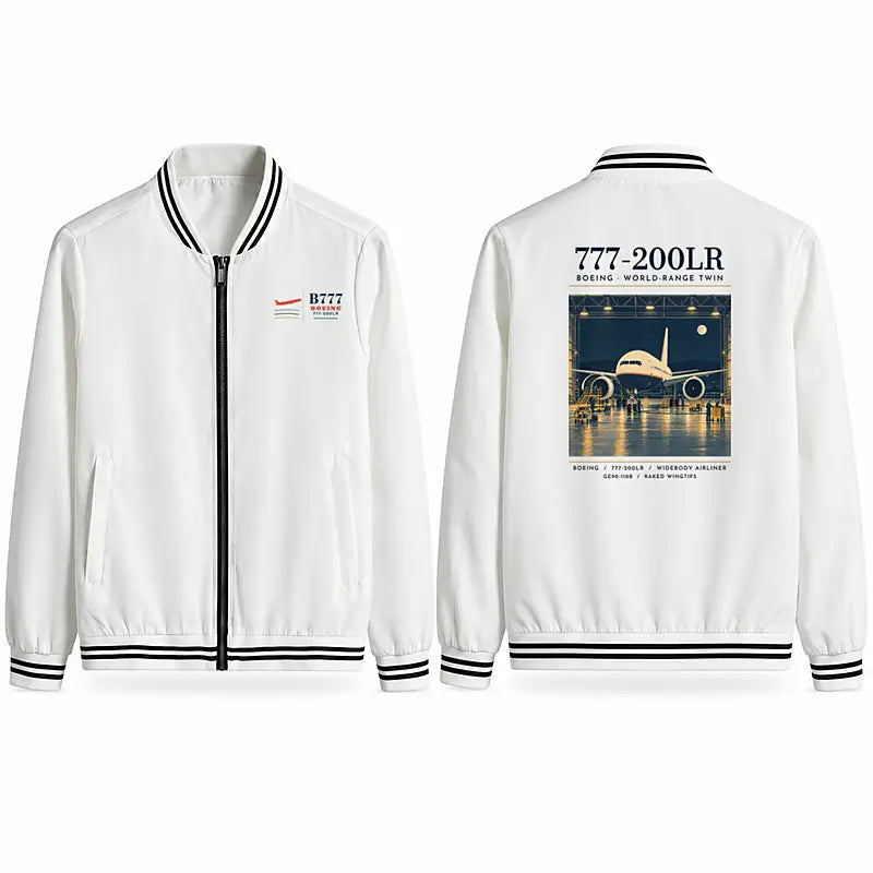Boeing 777-200LR Stylish Jackets - Baseball Collar - Poster - White