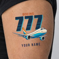 Thumbnail for Boeing 777-200LR - Tattoo - Cartoon + Name - Man