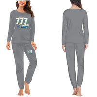Thumbnail for Boeing 777-200LR - Women Pajamas - Cartoon Chest - Gray
