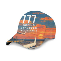 Thumbnail for Boeing 777-300ER 3D All-Over Print Clothing - Cap - 3D + Name