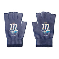 Thumbnail for Boeing 777-300ER - Gloves - Cut - Cartoon + Name - Navy Blue