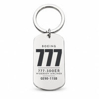 Thumbnail for Boeing 777-300ER - Key Chain - Tag - Silver