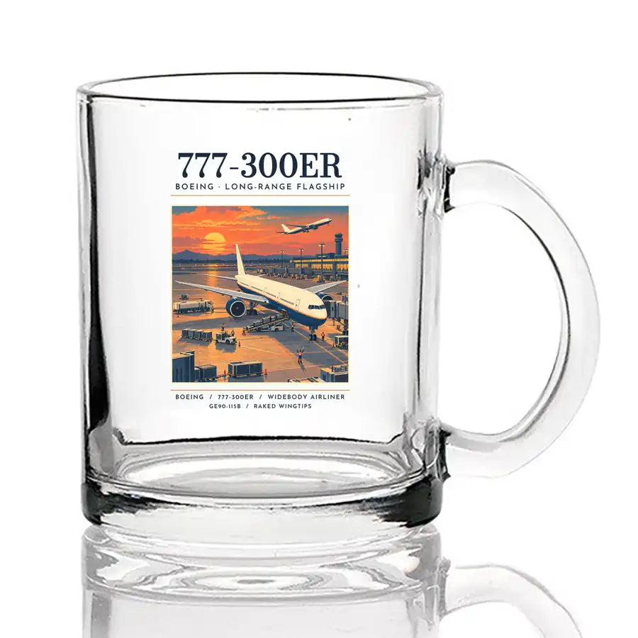 Boeing 777-300ER - Poster - Coffee & Tea Glass