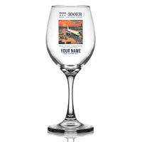 Thumbnail for Boeing 777-300ER - Poster + Name - Wine Glass