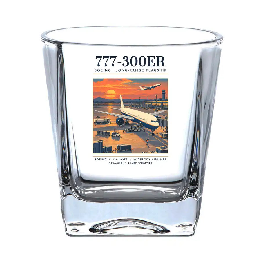Boeing 777-300ER - Poster - Whiskey Glass