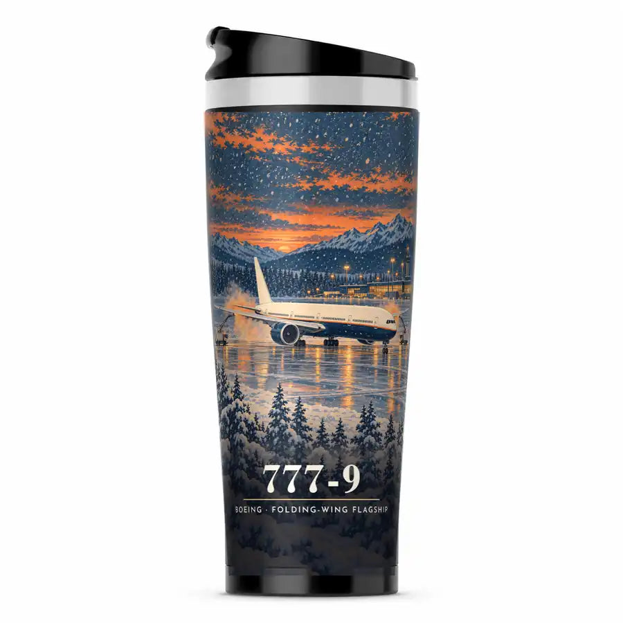 Boeing 777-9 - 3D - Stainless Steel (No Holder) - Full Print