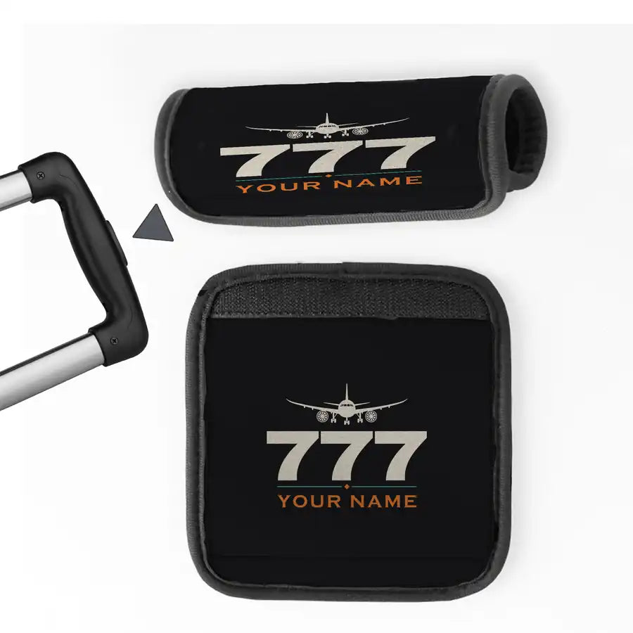 Boeing 777-9 - Heritage + Name - Luggage Handle Cover - Black