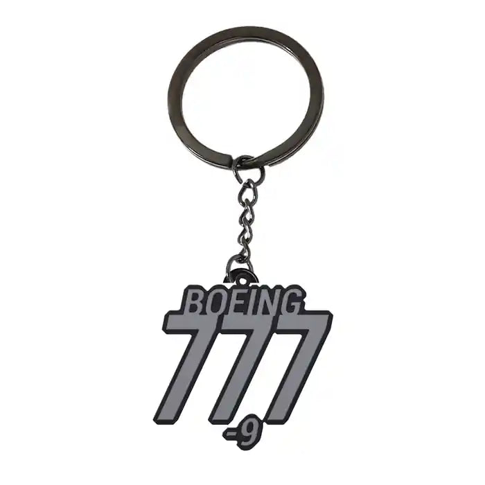 Boeing 777-9 - Hollow Key Chain - Tag - Black