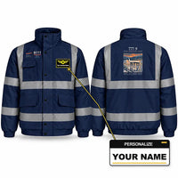 Thumbnail for Boeing 777-9 Reflective Winter Jackets - Poster + Name - Navy Blue