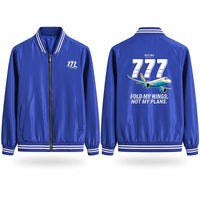 Thumbnail for Boeing 777-9 Stylish Jackets - Baseball Collar - Cartoon - Royal Blue
