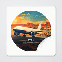 Thumbnail for Boeing 777F - 3D - Circle Sticker - Peel