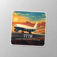 Thumbnail for Boeing 777F - 3D - Square Sticker - Close-up