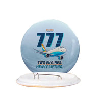 Thumbnail for Boeing 777F - Cartoon - Pin - Light Blue