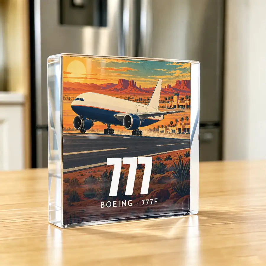 Boeing 777F - Crystal Ornament - 3D - Kitchen