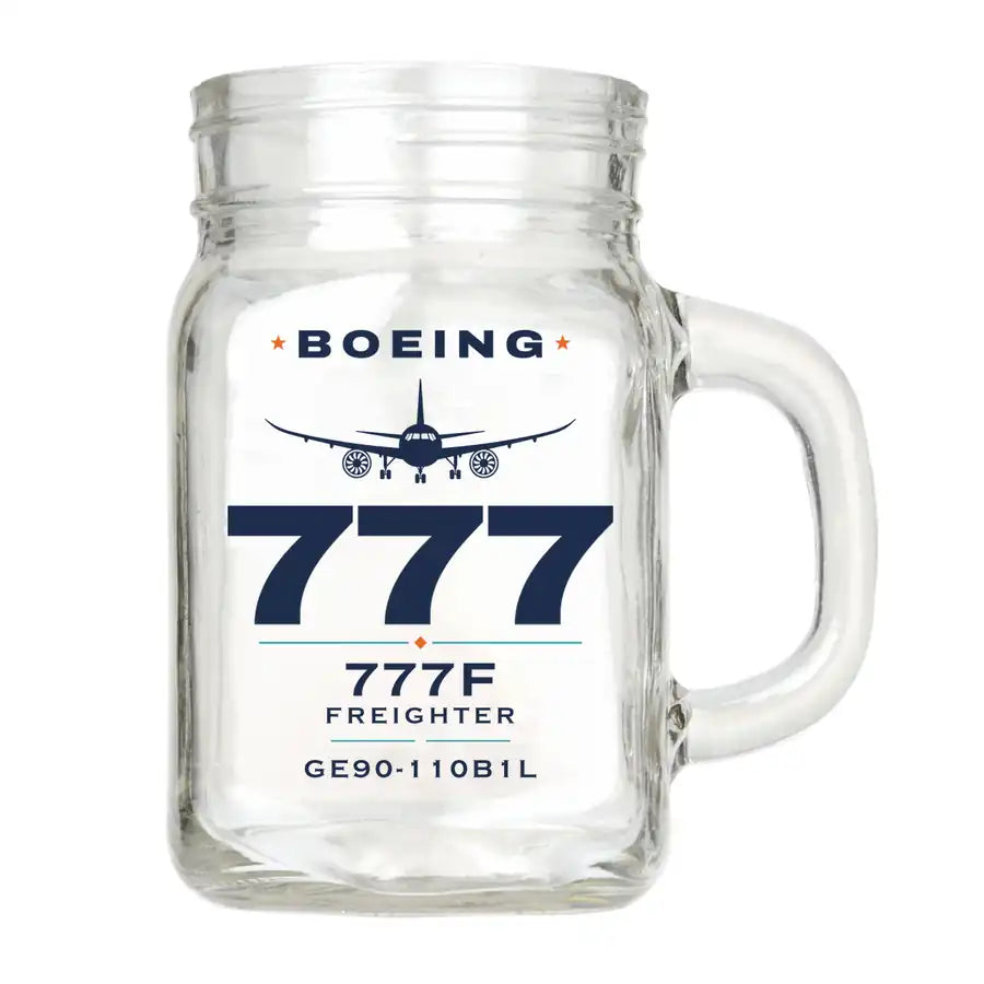 Boeing 777F - Heritage - Cocktail Glass (Mason Jar)