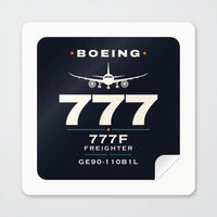 Thumbnail for Boeing 777F - Heritage - Square Sticker - Peel
