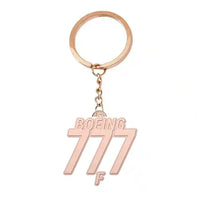 Thumbnail for Boeing 777F - Hollow Key Chain - Tag - Rose gold