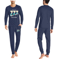 Thumbnail for Boeing 777F - Men Pajamas - Original Chest + Name - Navy Blue