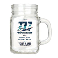 Thumbnail for Boeing 777F - Original + Name - Cocktail Glass (Mason Jar)